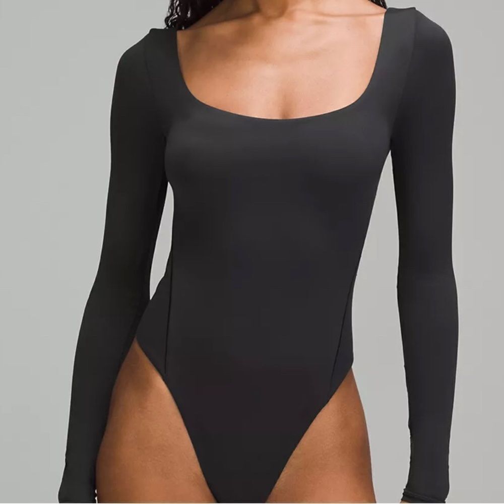 Nulu Square-Neck Long-Sleeve Bodysuit